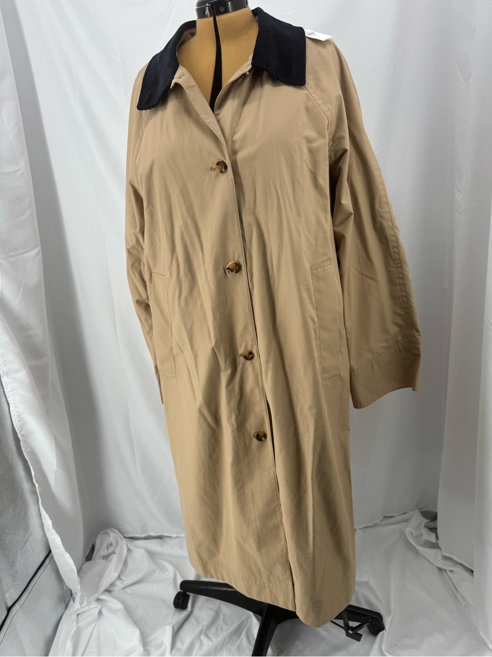 Old Navy Tan/Beige Water-Resistant Barn-Style Trench Coat 0233 NWT